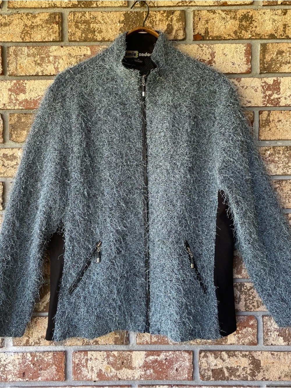 jamie sadock Blue Eyelash Jacket Ladies Size Medium Beautiful Condition!